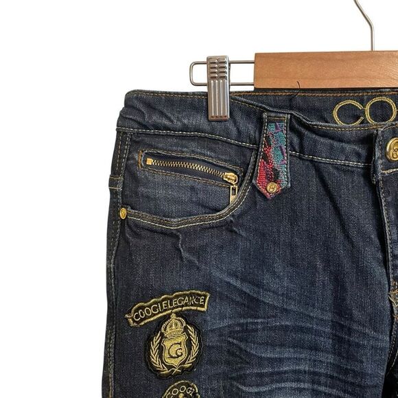 Coogi Y2K Straight Leg Low Rise Embroidered Jeans Size 9/10 - Picture 5 of 8